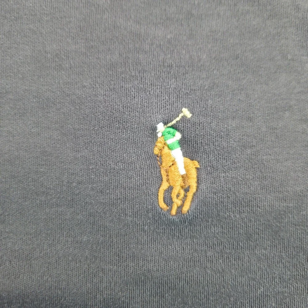 Polo Ralph Lauren Mens XL Pima Soft Touch Polo Shirt Black SS Pony Logo